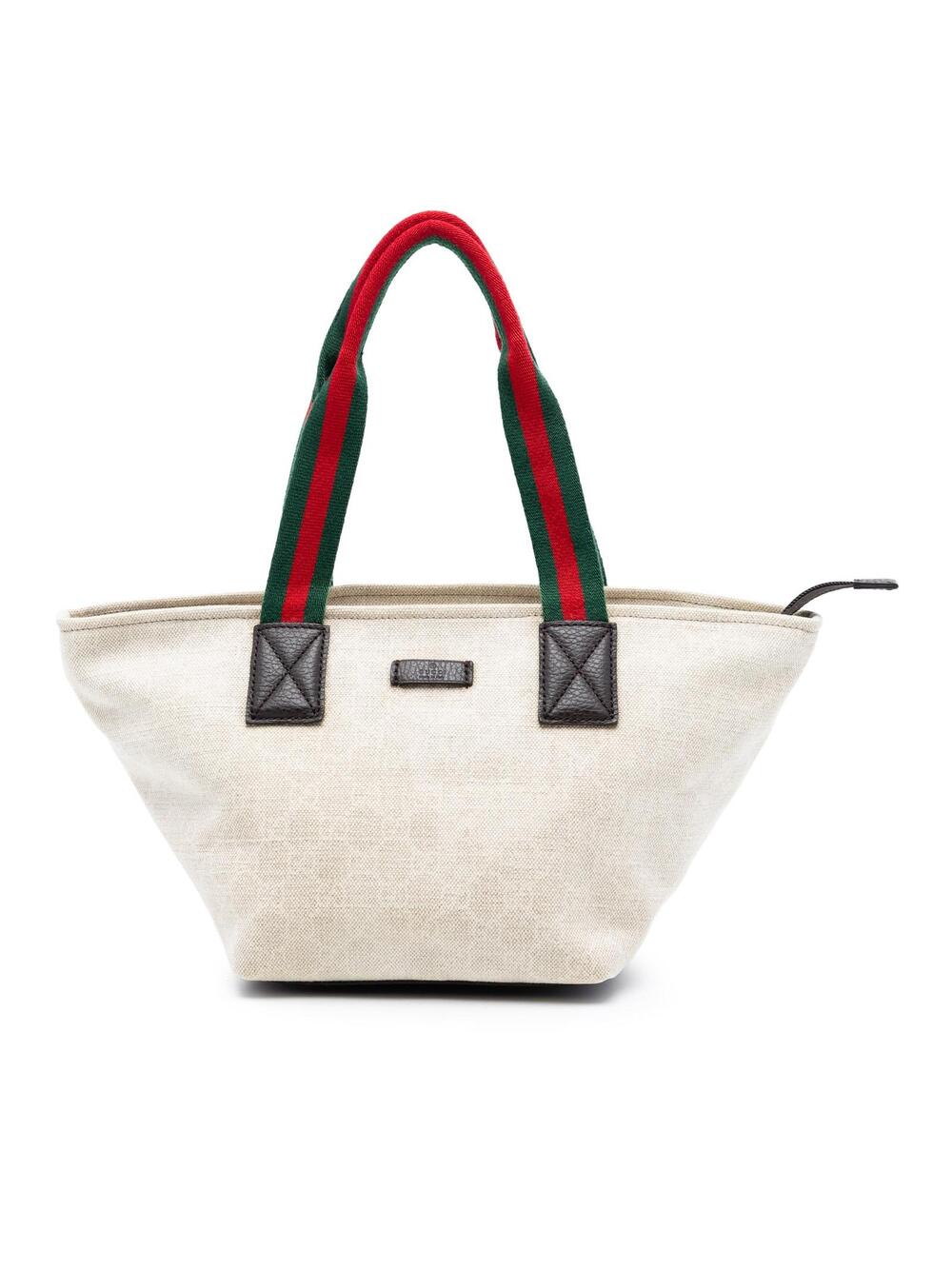 Gucci Gg Canvas Web Tote Pre-Loved #278739G54B